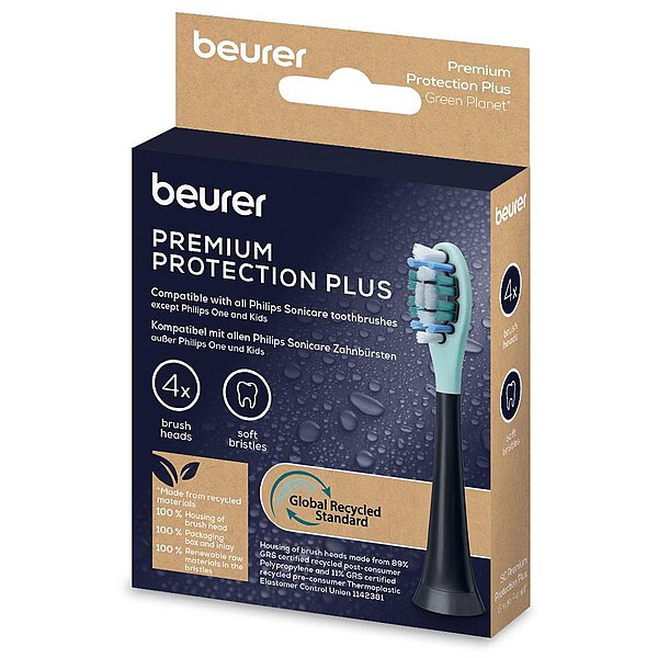 Характеристики Насадки для зубних щіток Beurer SC Premium Protection Plus 4x GP, захист ясен (Німеччина)