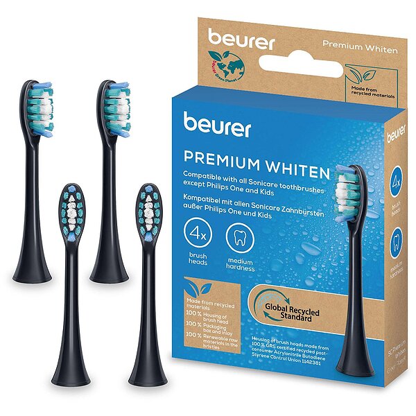 Фото Насадки для зубних щіток Beurer SC Premium White 4x GP, відбілювання зубів (Німеччина)