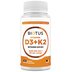 Вітаміни D3+К2, Vitamins D3+K2, 1000 МО/50 мкг, 120 капсул, Biotus (Україна)