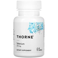 (селенометіонін), селен Selenium, Thorne, 200 мкг, 60 капсул S125-THR-22501