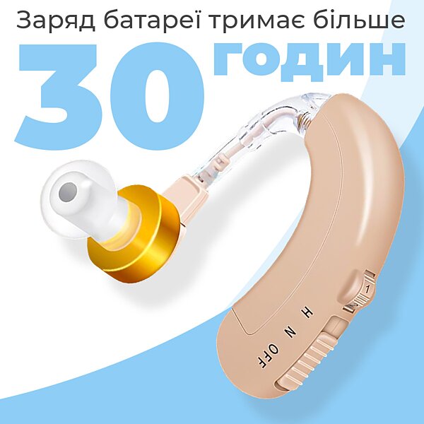 Слуховий апарат (підсилювач слуху) Axon C-109 акумулятор + регулювання гучності
