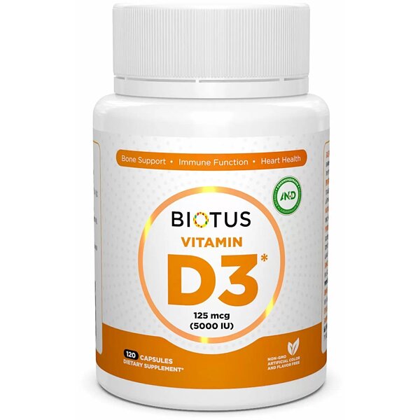 Вітамін D3 Biotus Vitamin D3 капсули по 5000 МО, 120 шт.