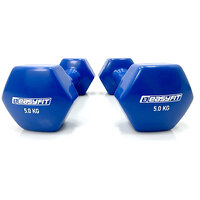 Гантель для фитнеса 5.0 кг EasyFit с виниловым покрытием синяя S122-1671 №2