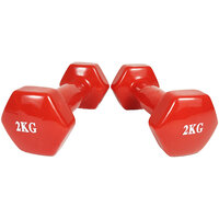 Гантель для фитнеса 2.0 кг EasyFit с виниловым покрытием красная S122-1474 №2