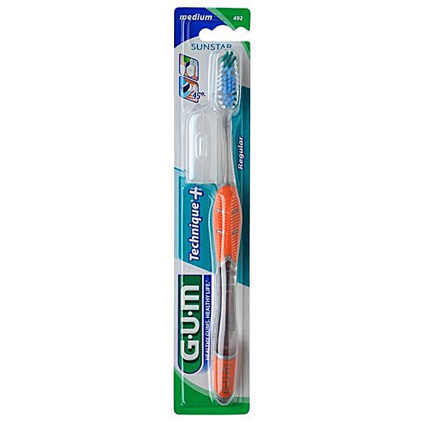 Характеристики Зубна щітка GUM Technique PLUS , середньо - м'яка