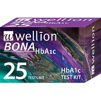 Тест смужки для глікованого гемоглобіну HbA1c Wellion Bona, 25 шт (Австрія)