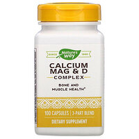 КОМПЛЕКС кальцію та магнію з вітаміном D, Calcium Mag & D Complex, Nature's Way, 100 капсул S125-NWY-41420 №2