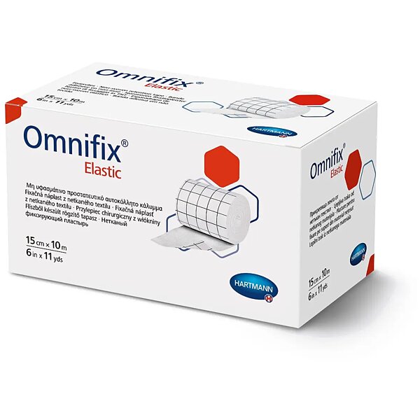 Пластырь эластичный фиксирующий Hartmann на нетканой основе Omnifix Elastic, 15 см х 10 м, 1шт