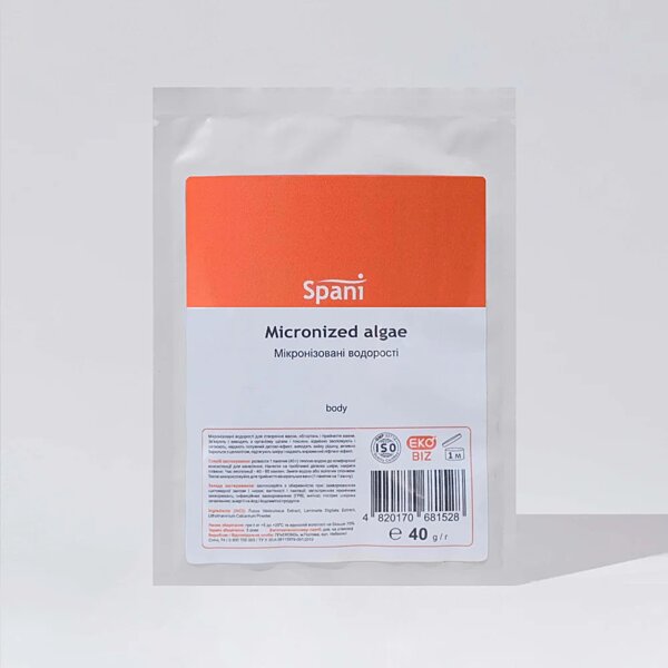 Мікронізовані водорості для масок, обгортань, ванн Spani Micronized Algae, 40 г (Україна)