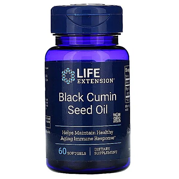 Масло чорного кмину Life Extension Black Cumin 60 капсул по 500 мг (США)