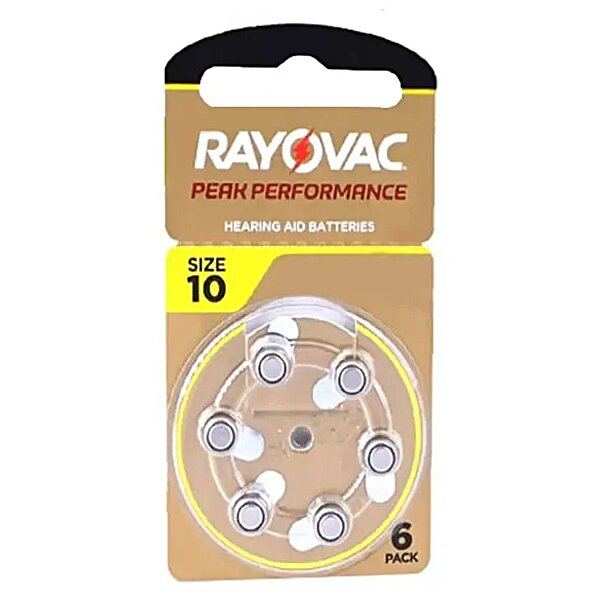 Батарейки Rayovac Peak для слухових апаратів, 6 шт в блістері