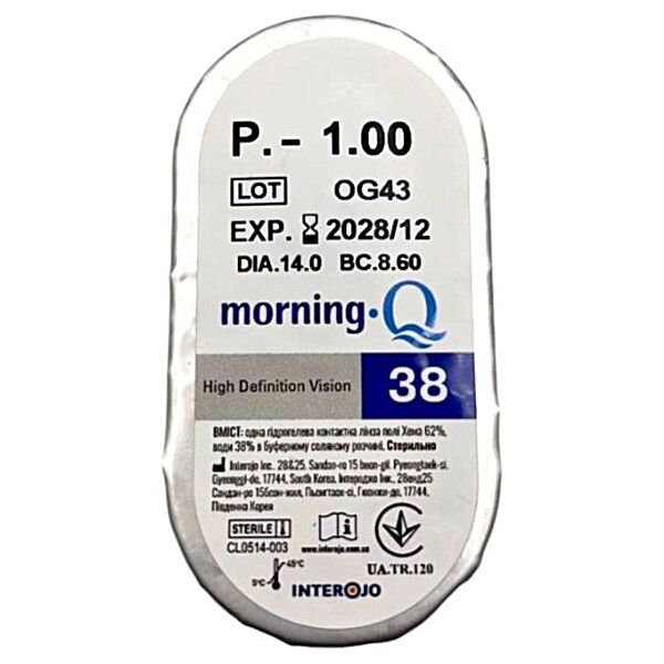 Купить Трёхмесячные контактные линзы, 1 шт, Morning Q38 Interojo (Южная Корея)