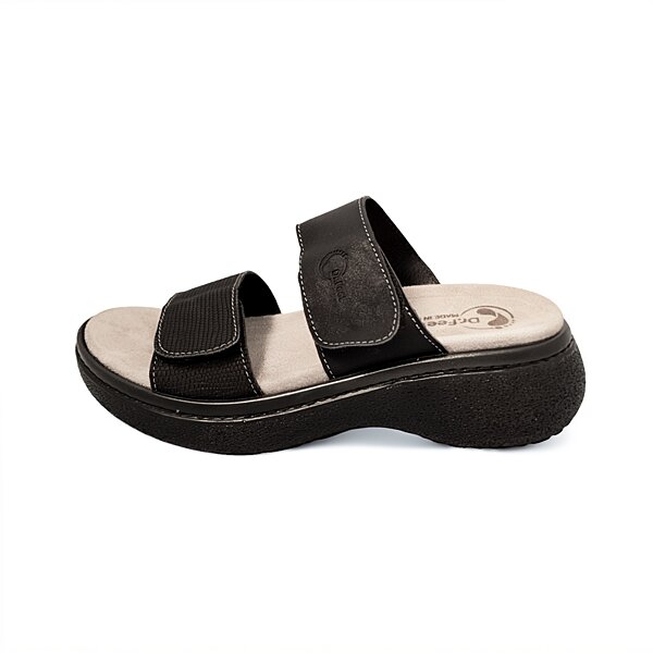Купити Жіночі сандалі Dr.Feet 21012-146-148 з двома регульованими ремінцями, чорні (Хорватія)
