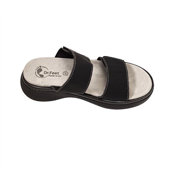 Жіночі сандалі Dr.Feet 21012-146-148 з двома регульованими ремінцями, чорні (Хорватія)