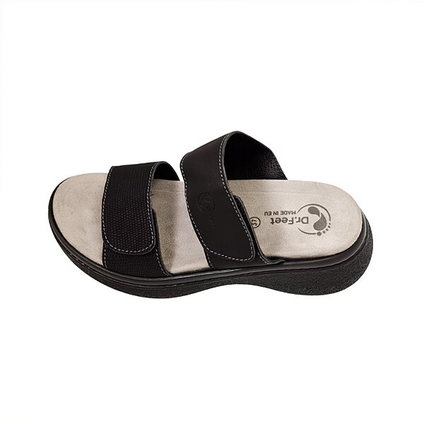 Жіночі сандалі Dr.Feet 21012-146-148 з двома регульованими ремінцями, чорні (Хорватія)
