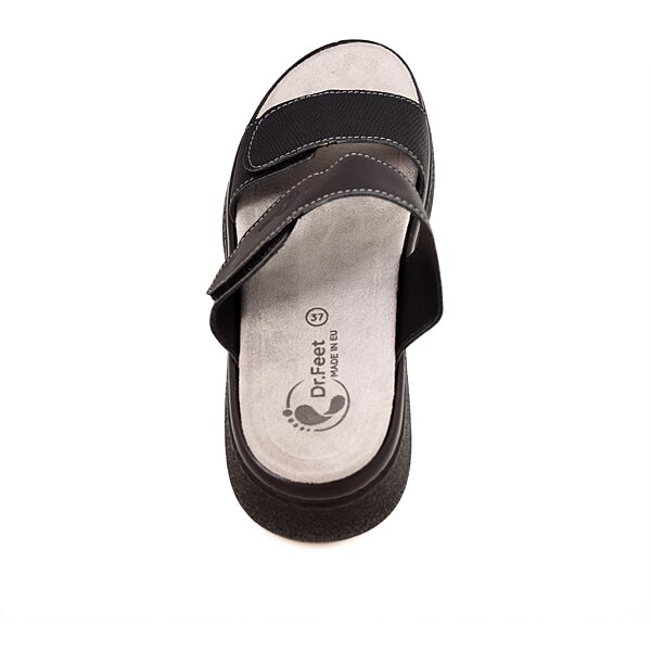 Жіночі сандалі Dr.Feet 21012-146-148 з двома регульованими ремінцями, чорні (Хорватія)
