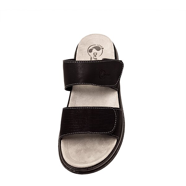 Жіночі сандалі Dr.Feet 21012-146-148 з двома регульованими ремінцями, чорні (Хорватія)