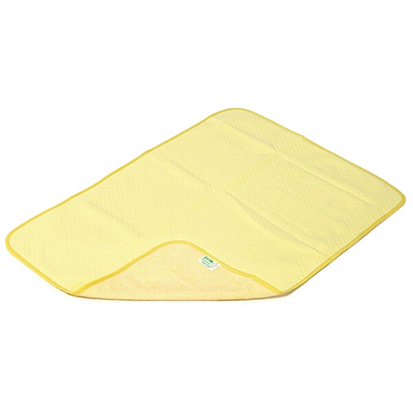 Пеленка двусторонняя непромокающая Jersey Classic р.65х90 см. желтая Эко Пупс