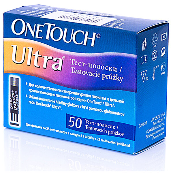 Характеристики Тест-смужки One Touch Ultra, 25 шт.