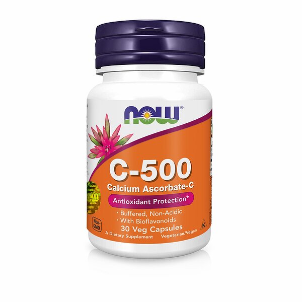 Now Foods Витамин С-500 аскорбат КАЛЬЦИЯ-С 30 капсул 