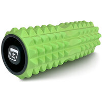 Массажный ролик EasyFit Grid Roller 33 см v.1.2 с заглушками с двух сторон (салатовый) S122-1907