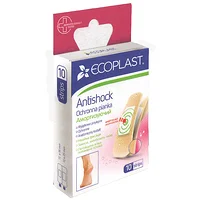 Набор пластырей медицинских мягких защитных Анти шок ЄCOPLAST 10 шт.