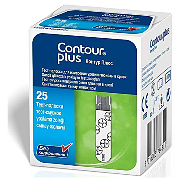 Фото Глюкометр CONTOUR&reg; PLUS + тест-смужки CONTOUR&reg; PLUS 25 шт. (Знижка на набір -25%)