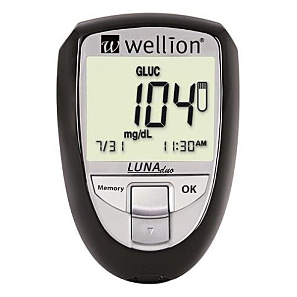Акційний набір Глюкометр Wellion Luna Duo + тест - смужки №50 шт . ( глюкоза) + тест - смужки №5 ( холестерин )