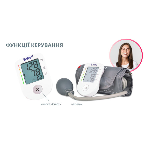 Тонометр напівавтоматичний B.Well PRO-30 з манжетою 22-32 см (Швейцарія)