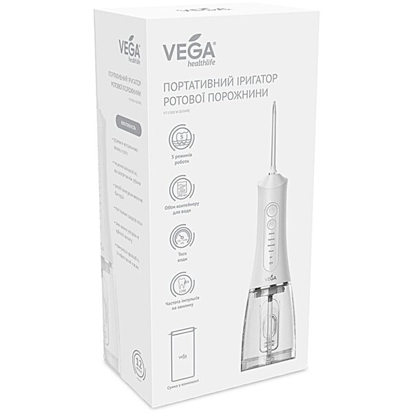 Фото Портативний іригатор Vega VT-1500 White (Швейцарія)