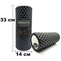 Ролик массажный EasyFit Grid Roller Light 33 см Черный S122-1406