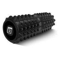 Массажный ролик EasyFit Grid Roller 33 см v.1.2 с заглушками с двух сторон (черный) S122-1905