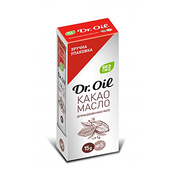 Какао масло Dr.Oil диетическая добавка, 5 пакетиков