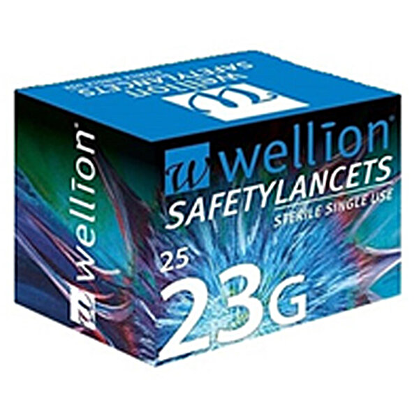 Безпечні ланцети Wellion 23 г (G), 25 штук