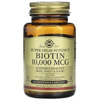 Biotin, біотин, Super High Potency, Solgar, висока ефективність, 10000 мкг, 60 капсул S125-SOL-52387 №2