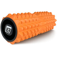 Массажный ролик EasyFit Grid Roller 33 см v.1.2 с заглушками с двух сторон (оранжевый) S122-1909