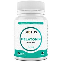 Мелатонін, Melatonin, Biotus, 5 мг, 60 капсул (Україна)