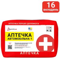 Автомобильная медицинская аптечка-1 Poputchik в соответствии с ТУ (02-002-М) в мягком футляре (Украина)