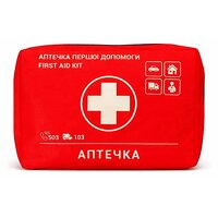 Автомобильная медицинская аптечка-1 Poputchik в соответствии с ТУ (02-002-М) в мягком футляре (Украина) №2