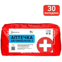 Автомобильная медицинская аптечка-1 Poputchik (02-026-М) в мягком чехле (Украина)