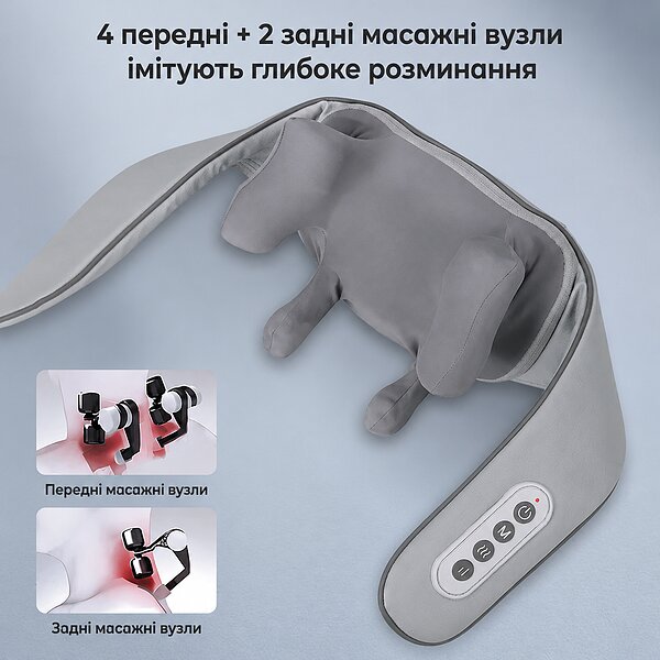 Масажер для шиї та плечей NAIPO MGS-2301 з функцією підігріву та регульованими ременями (Китай)