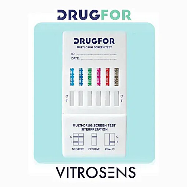 Экспресс-тест DrugFor Vitrosens для выявления 4 наркотических веществ в моче (Турция)