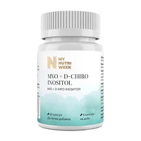 Мио + D-хиро-инозитол, Myo + D-Chiro Inositol, My Nutri Week, 60 капсул (Украина)