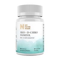 Міо + D-хіро інозитол, Myo + D-Chiro Inositol, My Nutri Week, 60 капсул (Україна)