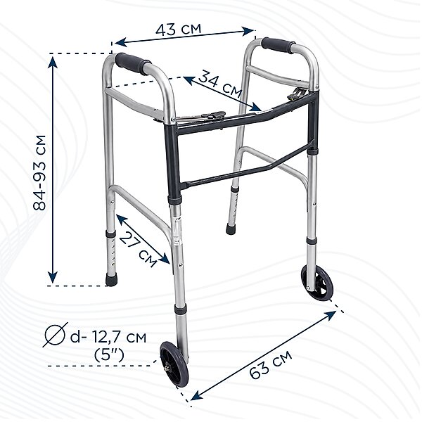 Ходунки складні з колесами Doctor Life 10184SL/W (Україна)