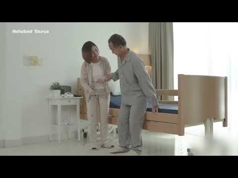 Відео Ліжко реабілітаційне RehaBed Taurus 2, стандарт, металеве, бук (Польща)