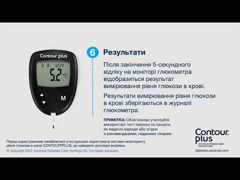 Відео Глюкометр CONTOUR&reg; PLUS